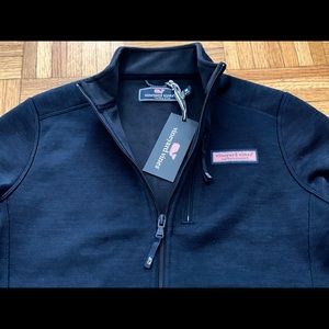 NWT! Vineyard Vines Fleece Jacket Full-Zip Navy